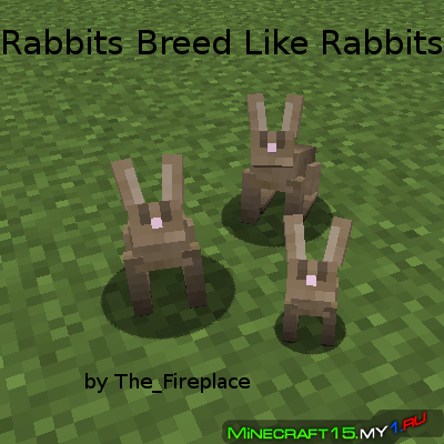 Мод Rabbits Breed Like Rabbits для Minecraft 1.10.2